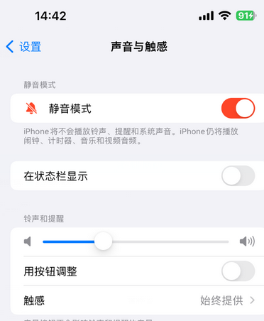 张金镇苹果15Pro维修网点分享iPhone15Pro系列机型中隐藏静音图标 